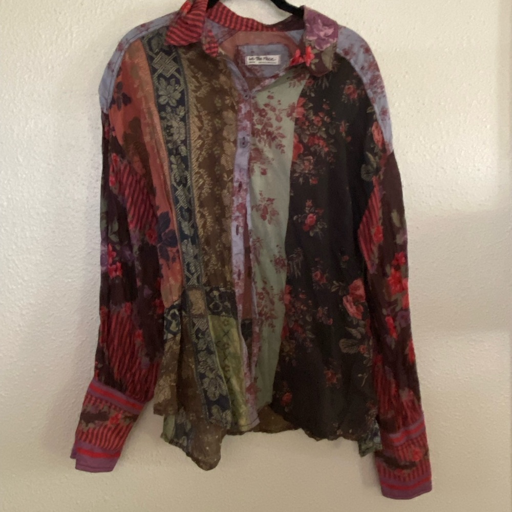 Free People Floral Patchwork Shirt - Picture 5 of 8